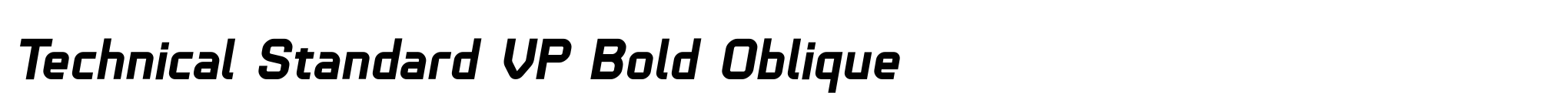 Technical Standard VP Bold Oblique image